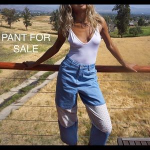 ASOS WHITE Broderie Insert Jeans In Lightblue Wash